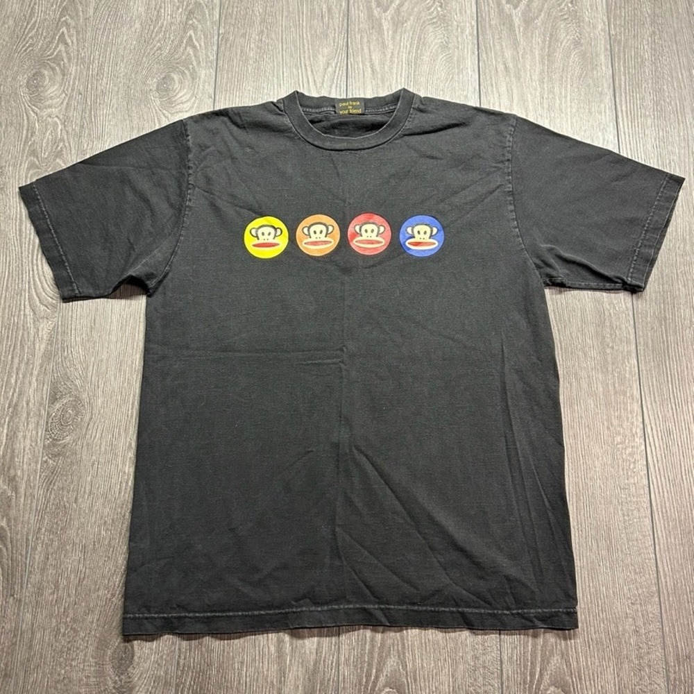 Vintage Paul Frank Julius the Monkey Graphic T-Shirt Black Large Mens Streetwear